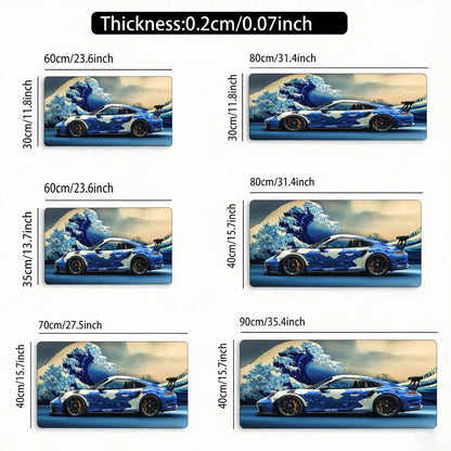 This mouse pad is a printed style with non-slip rubber base and washable cloth surface, suitable for gaming, office and PC desk
