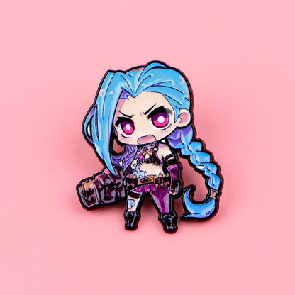 Cute Anime Game Girl Enamel Pin Women's Brooch Lapel Pins Backpack Brooches for Clothes Badges Cute Fashion Jewelry Accessories