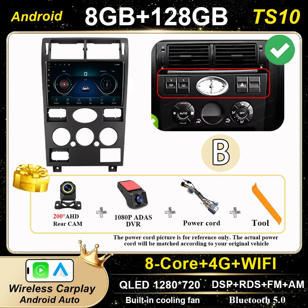 Android 16 GPS Navigation  For Ford Mondeo 2004 -2007 Auto Multimidia Video Player Carplay Head Unit Radio Stereo Car Dvd WIFI
