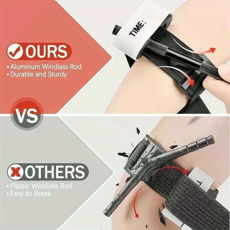 First Aid Kit Survival Kit Aluminum Rod Tourniquet Gauze Scissors Accessories Tool Outdoor Adventure Supplies Self Defense