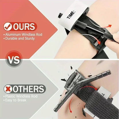 First Aid Kit Survival Kit Aluminum Rod Tourniquet Gauze Scissors Accessories Tool Outdoor Adventure Supplies Self Defense