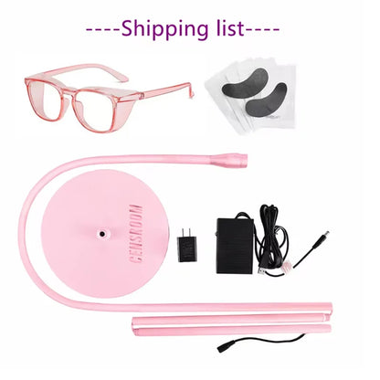 UV Lamp Eyelash Noise Reduction Foot Switch 10W Fast Dry Polish Lash UV Glue Curing Beauty Salon Eyelash Extension Light