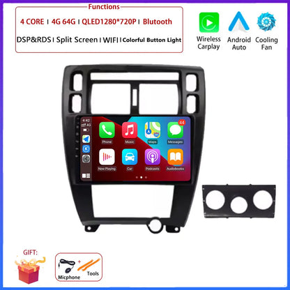 Player GPS Navigation Carplay Auto Android 16 For Hyundai Tucson 2004 -2009 Car Radio Multimedia Stereo Video