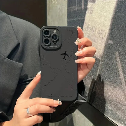 Travel-nspired Airplane Route Design Case For Xiaomi Mi 11 Lite 5G 14 13T 13 12T 12X 12 11 Poco F6 F5 X6 X5 X3 M6 Pro Soft Cover