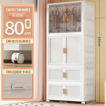 Natural Shelves Wardrobes Organizer Clothes Jeans Shelf Drawer Wardrobe Stackable Storage Stoffen Klerenkast Home Furniture