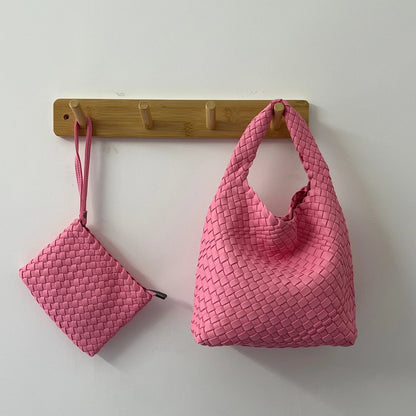 Designer bag Luxury 2025 woman bag Brand New Product PU Small size hand-woven bucket bag High quality Women's handbag