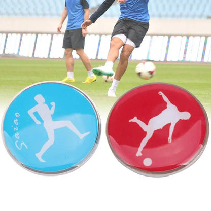 1 Stück Fußball-Wurfmünze, doppelseitig, Sport-Fußballmuster, Wurfseite für Schiedsrichter, für Kinder und Erwachsene