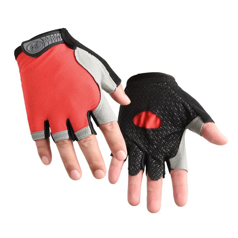 Gym Gloves Fingerless Gloves Anti-Slip Shock-Absorbing Breathable Gloves Sports Gloves for Training Lifting Weight Cycling