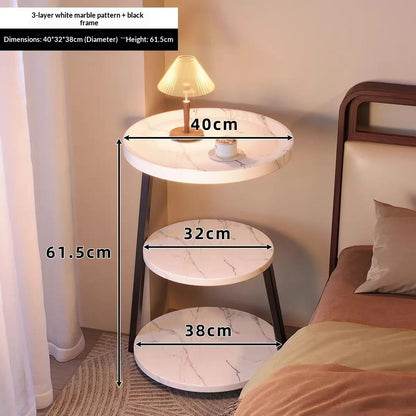 Coffee Table Vintage Multi Tier Small Round Side Table Bedside Nightstand Creative Designer Living Room Coffee Table Bedroom