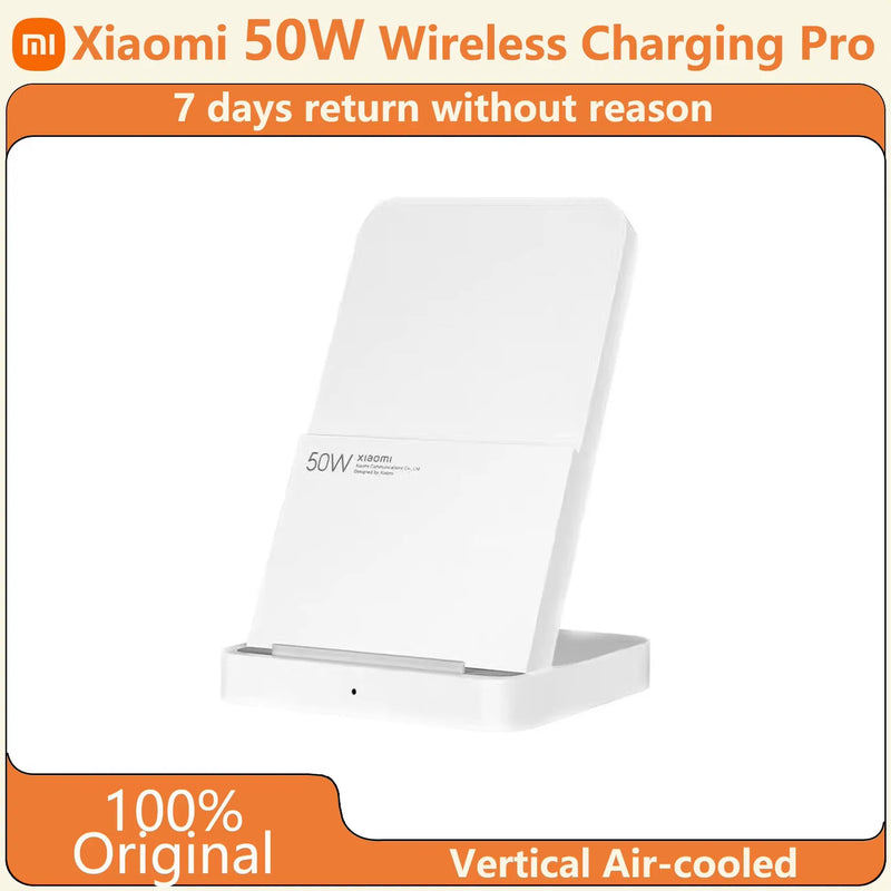 Original Xiaomi 50W Pro Vertical Air-cooled Wireless Charging Fast Charging Qi Stand for Xiaomi 14/13/12S Ultra/10
