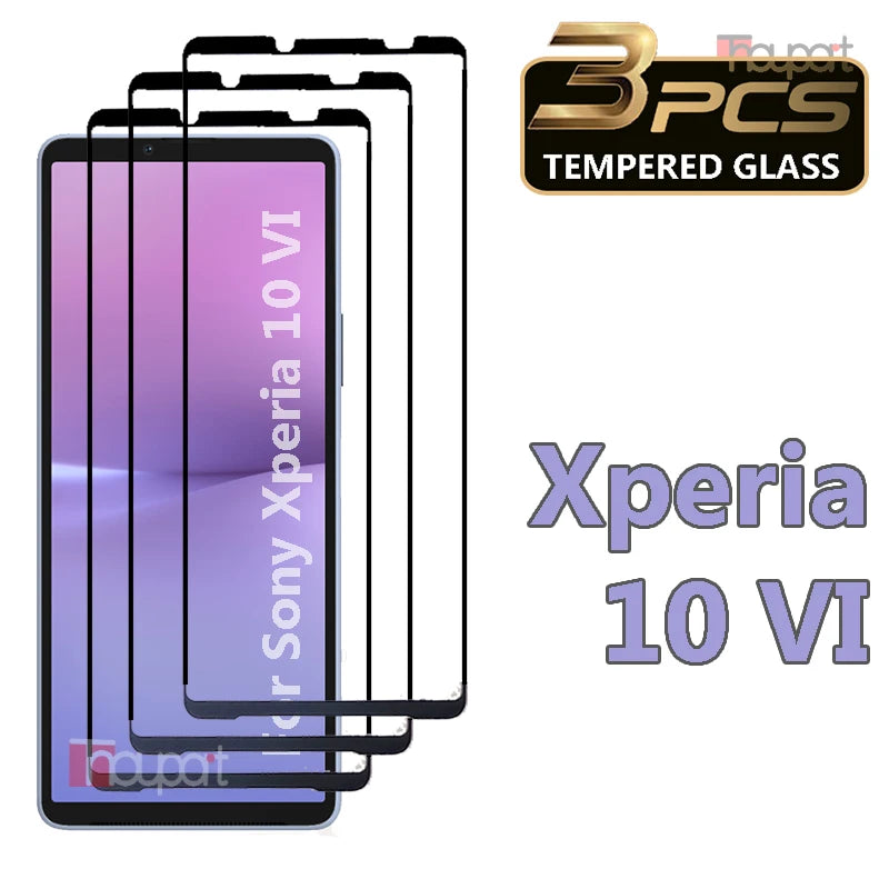 3PCS Tempered Glass For Sony Xperia 10 VI Screen Protector Film For Sony 10 VI Glass