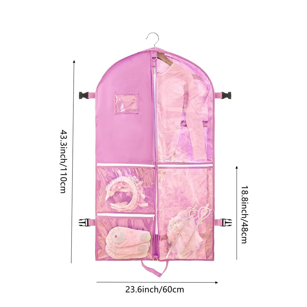 Garment Bags for Travel Clothes Dust Cover Hanging Garment Bags for Men Double Sides Zipper Large Pockets Storage Bag Closet Clo