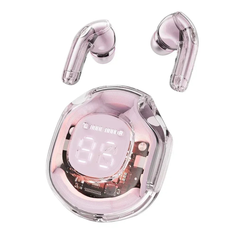 T8 PRO TWS Bluetooth-Ohrhörer, transparent mit LED-Digitalanzeige, kabelloser In-Ear-Kopfhörer für Xiaomi, Huawei, iPhone