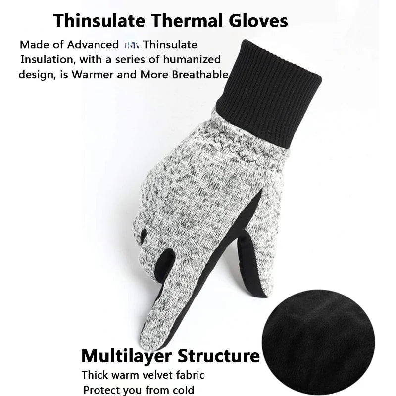 1pcs Winter Gloves -20℉ Thinsulate Thermal Gloves Cold Weather Warm Gloves Running Gloves Touchscreen Bike Gloves for Men Women