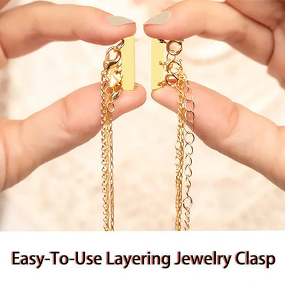 Multi Necklace Layering Clasps Magnetic Necklace Clasp Gold Silver Color Necklace Separator for Layering Necklace Making DIY
