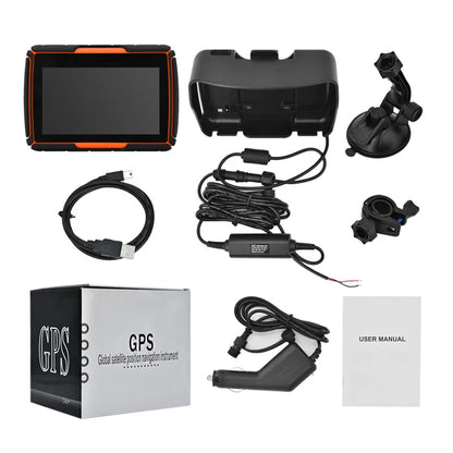 Motorcycle GPS Navigation Car GPS 4.3" IPX67 Waterproof dustproof/ shockproof Bluetooth FM AVIN Built in 8GB With iGo GPS Map