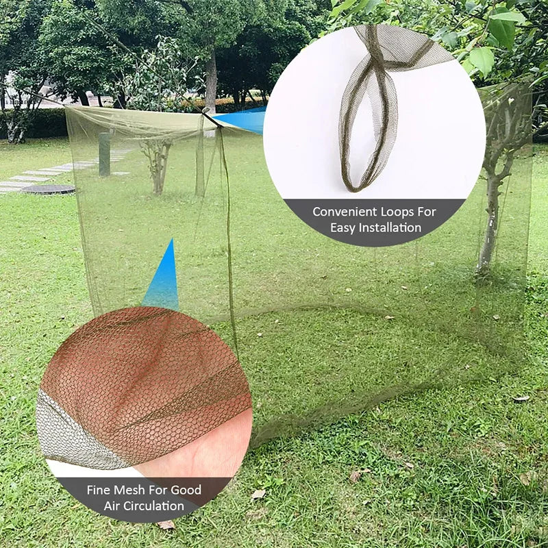 Camping Tent Net Outdoor Net For Camping Hiking Backpacking nti-UV Sunshade Mesh Transparent Cloth Mesh Tent