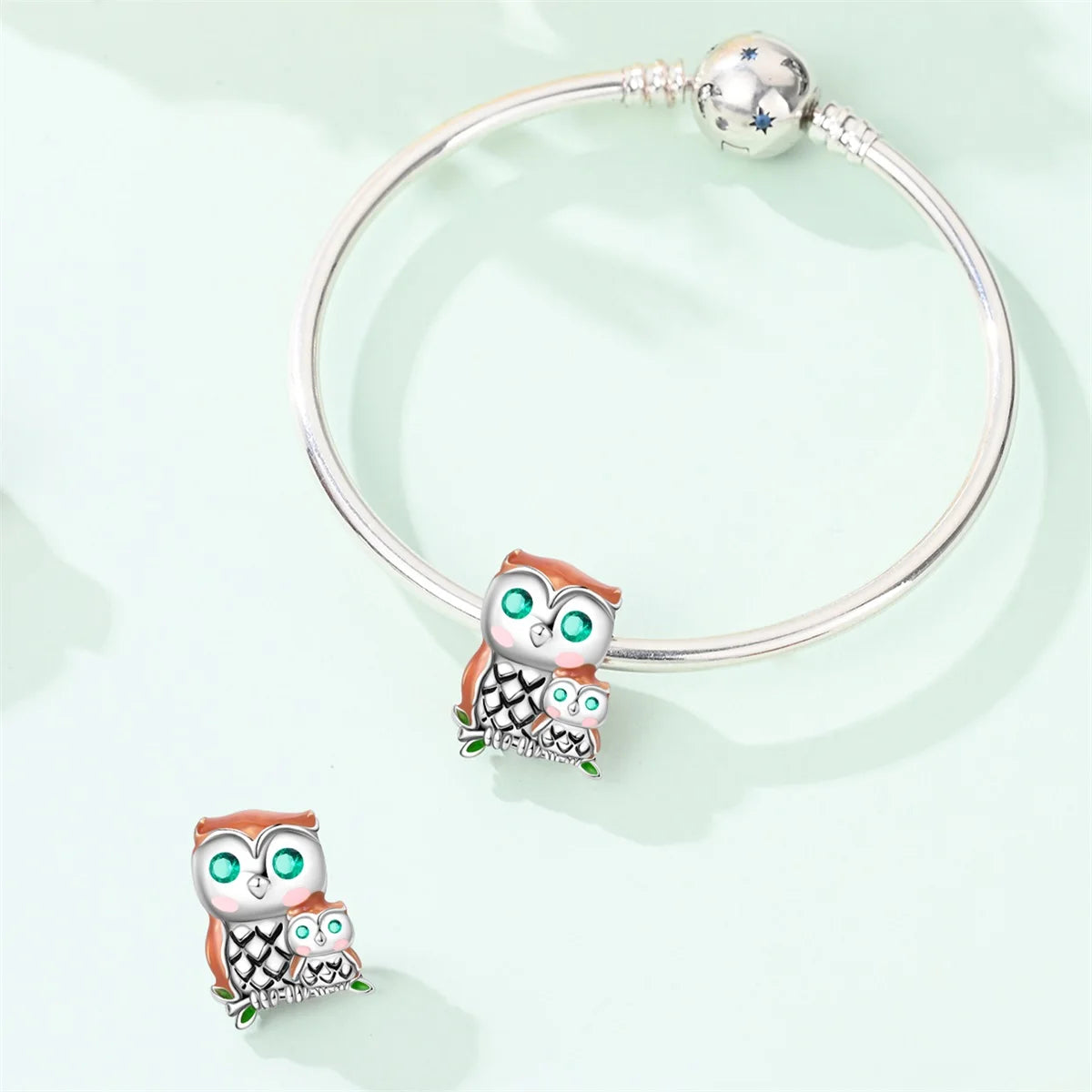 Colorful 925 Sterling Silver Mushroom Rabbit Beads & Toucan Dangle Charm Fits Bracelet Boutique Beautiful Pendant Gifts