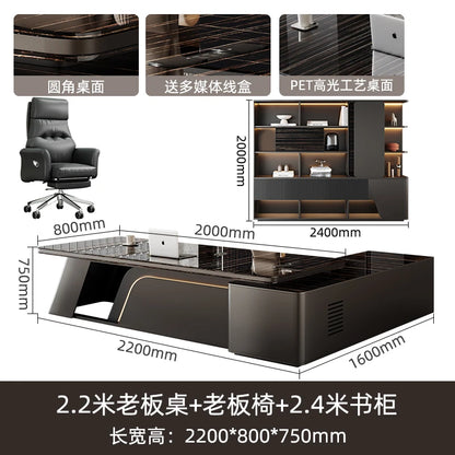 Space Saving Modern Office Desk Storage Executive Computer Office Desk Minimalist Lshaped Escritorio Oficina Office Furniture