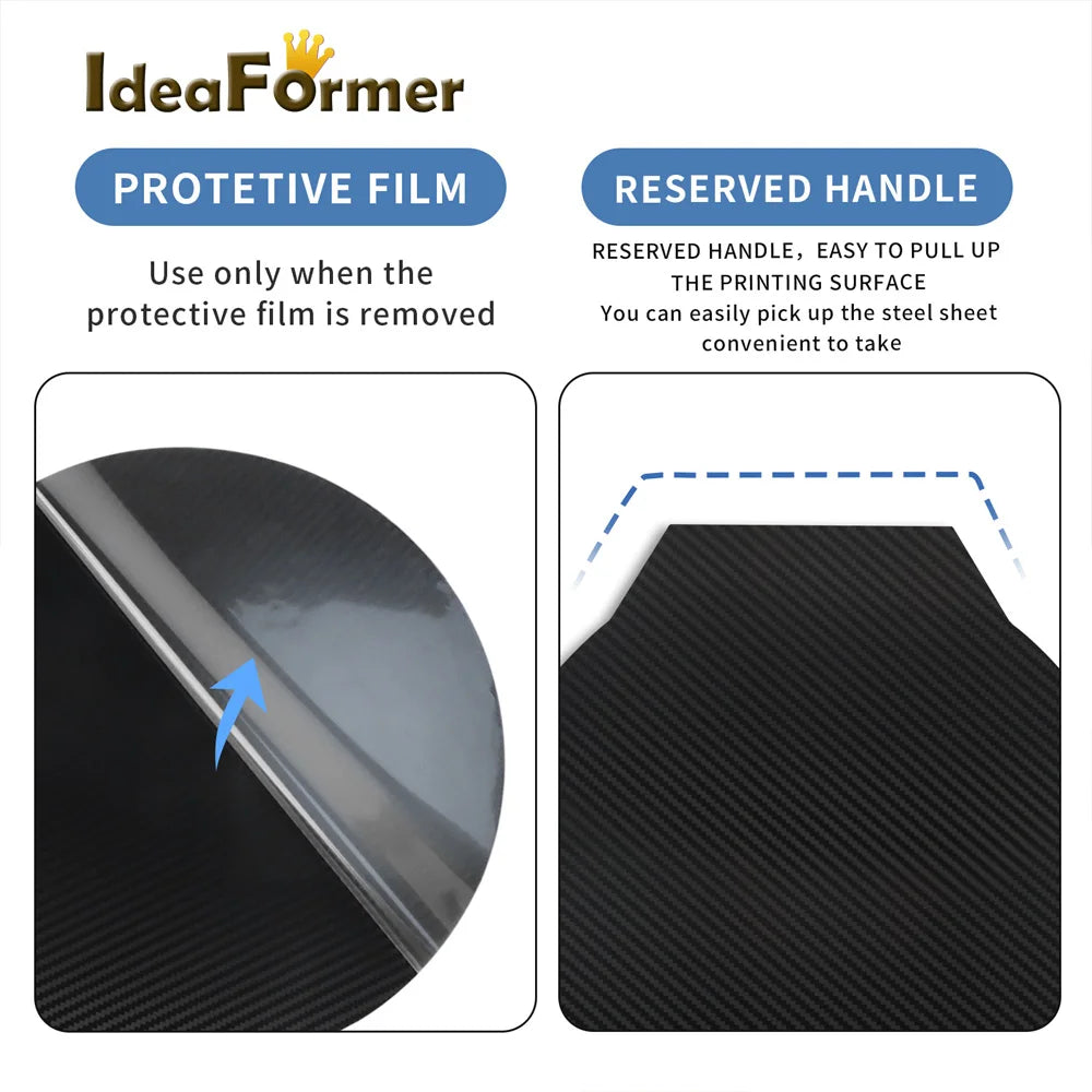 Double Heated Bed PET/PEO+PEI Spring Steel Sheet PEI Bed Diameter 220/240/265/309/270mm Round For Rostock Delta Kossel/Flsun