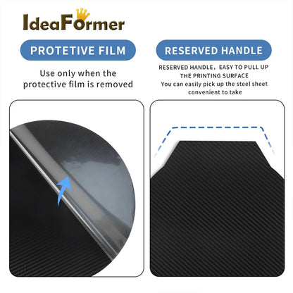 Double Heated Bed PET/PEO+PEI Spring Steel Sheet PEI Bed Diameter 220/240/265/309/270mm Round For Rostock Delta Kossel/Flsun