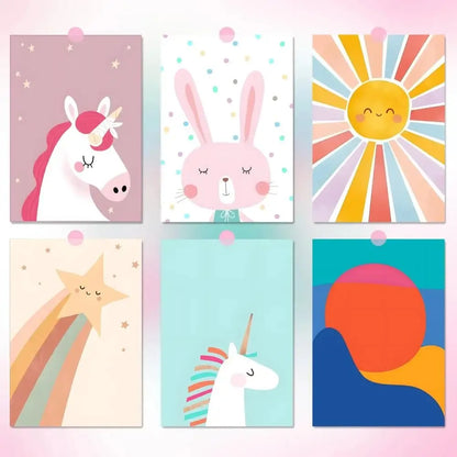 DIY Oil Painting By Numbers Children’s Cartoon Home Decoration Wall Living Room Decor Best Gift Frameelss