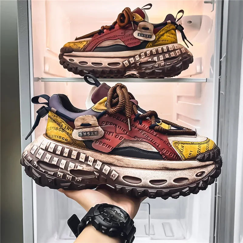 Casual Sneaker Men's Sneakers Loafers Wear-resistant Non-Slip Fashion Sports and Leisure Shoes for Men Outdoor Thick Bottom