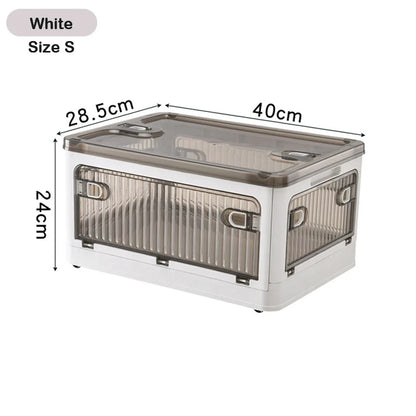 Foldable Storage Box Closet Organizer with Wheels Outdoor Stackable Sundries Organizer Clothes Quilts Toys Books Storage Box