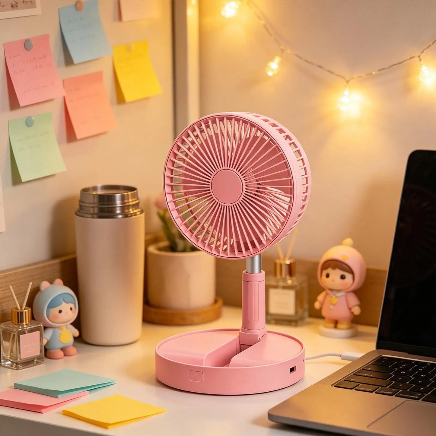 Portable Fan For Room 185-Degree Tilt Oscillating Blower Silent Foldable Rechargeable Standing Fan For Home Outdoor Camping