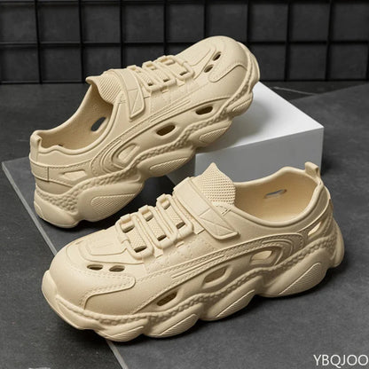 New Men Trendy Sandals Thick soled Non Slip shoes Wear-resistant Fashion One-piece Molded Couple Style Shoes 2025 Homme Zapatos