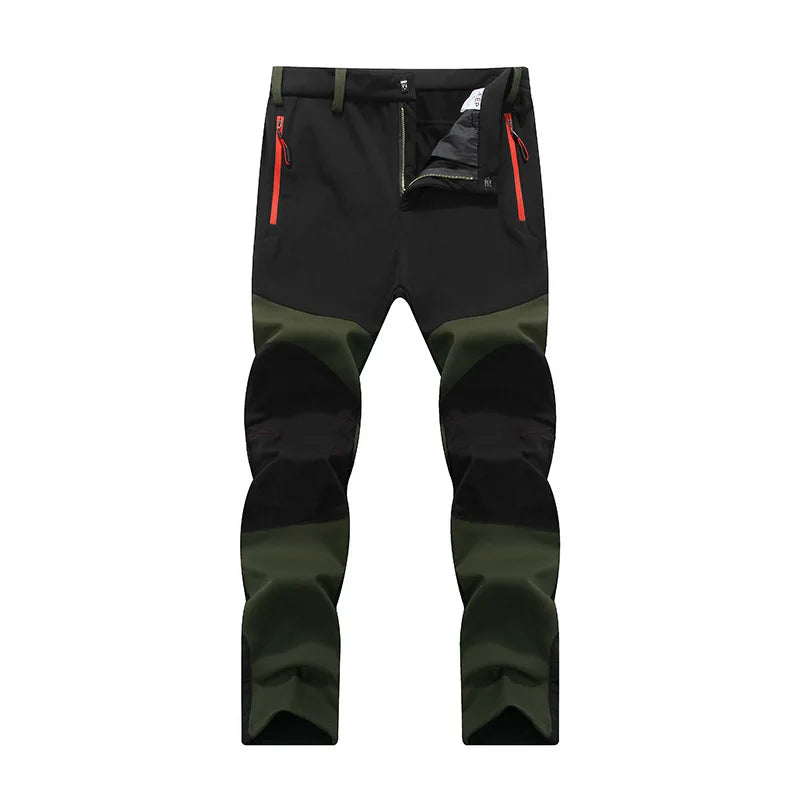 Workwear Pants Men Winter New Men's Thermal Softshell Pants Winter Windproof Waterproof Outdoor Jogging Sports Cargo Pants Man
