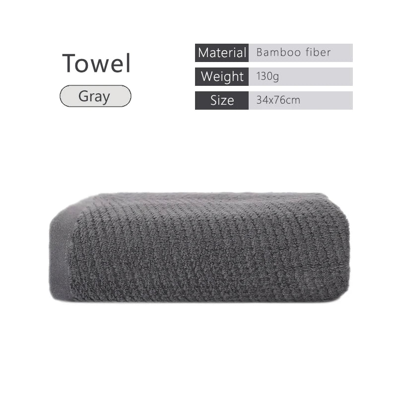 Bamboo Fiber Towels Sets Home Bath Towels for Adults Face Towel Thick Absorbent Luxury Bathroom Towels Hand Towels Quick Drying