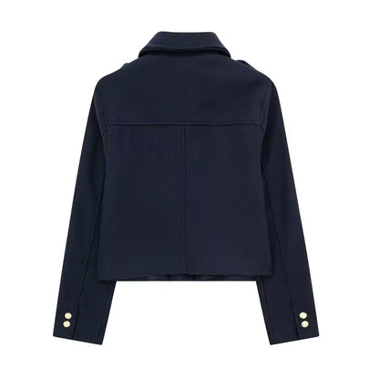 Autumn New Casual And Fashionable Women's Clothing European And American Style Simple And Versatile Shoulder Patch Top Jacket