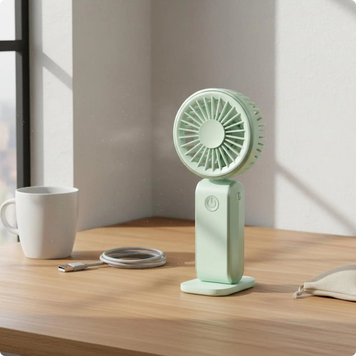 Portable Handheld Fan Lightweight USB Rechargeable Fan for Travel, Outdoor