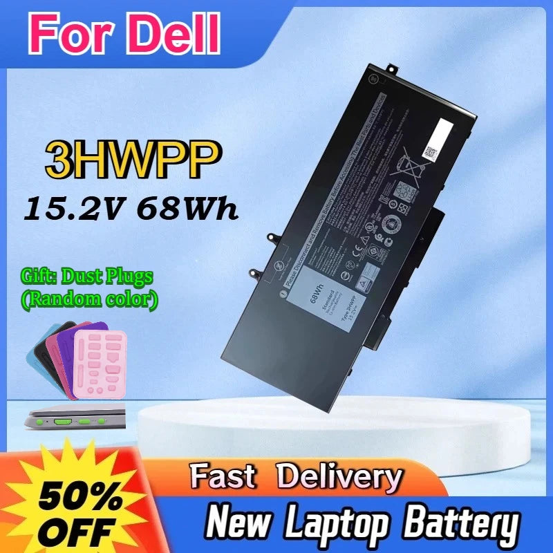 3HWPP Laptop Battery 68Wh For Dell Latitude 5401 5501 5410 5411 5510 5511, For Dell Precision 3541 3550 3551 1VY7F N2NLL P80F003