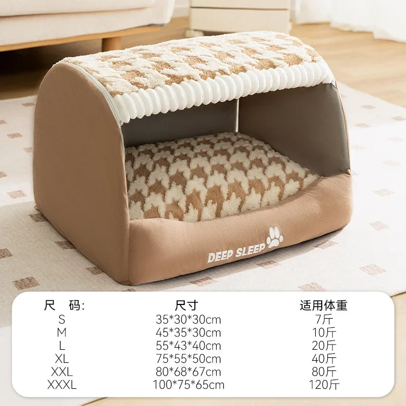 Moisture-proof Indoor Dog House Soft and Comfortable Large Space Warm Cat Dogs Kennel Deep Sleep Pet Products Supplies
