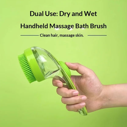 1PC Pet dog bath brush long handle massage brush grooming device for cats and dogs, a special tool for washing dogs