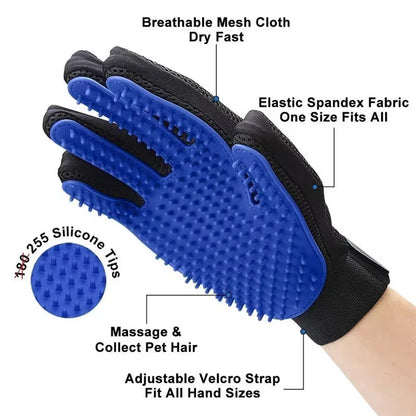 Pet Cat Grooming Remover Gloves Cats Hair Brush & Comb Gloves to Bathe Dogs Cleaning Hair Removal for Dog Animal Use Accessoies