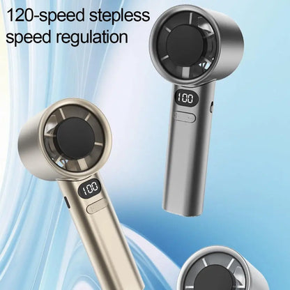 Portable Hand Fan 120 Wind Speeds Mini Bladeless Handheld Fan USB Rechargeable Personal Highspeed Fans Electric Eyelash Fan
