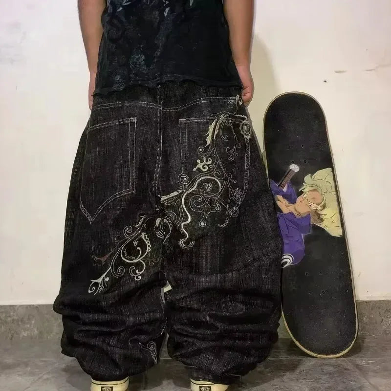 Street Y2K New Fashion Trend Clearance Spot Special Straight Jeans Women Harajuku Hip Hop Oversized Wide-leg Pants Unisex Jeans