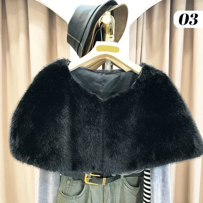 110cm Fur Shawl Wedding Wrap For Formal Dress Cheongsam Married Outerwear Bridal Cape Autumn Winter Jacket Bolero