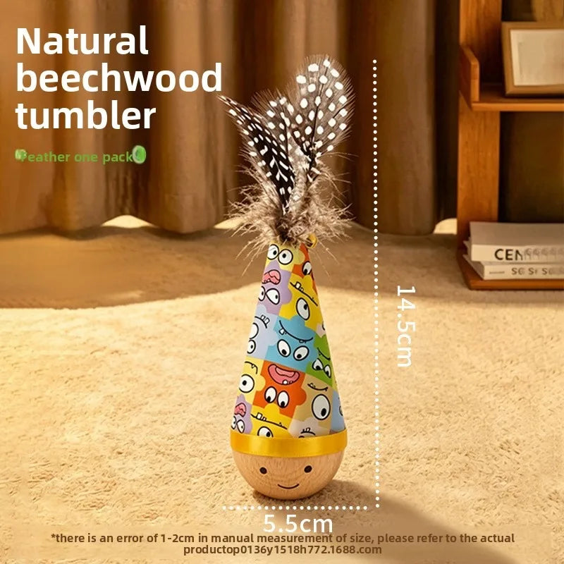 Pet Tumbler Toy For Dogs And Cats Interactive Wobbler Bite Resistant Rotating Toy For Boredom Relief Chewing Play