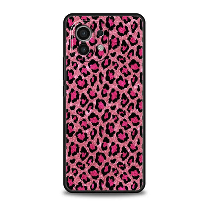 Phone Case For Xiaomi Mi 14 13 12 11 Lite 13T 12T 11x 11T 10T Pro 9T Note 10 Lite Silicone Black Cover Leopard Cheetah print