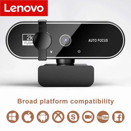 Lenovo 4k Camera Computer Hd Camera Built In Microphone Network Camera Web Video Camera For Online Class Meeting Live Broadcast