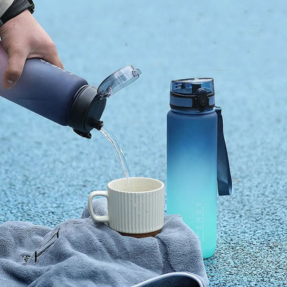 Gradient Water Bottle - 1000ml/600ml/750ml Capacity Outdoor Camping Gym Suitable Holiday Gift Birthday