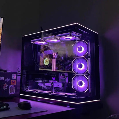 UPSIREN UF-4 Prism 6 PRO 120mm case fan 5V 3PIN motherboard light synchronization 4PIN PWM 3-sided infinity mirror 12CM