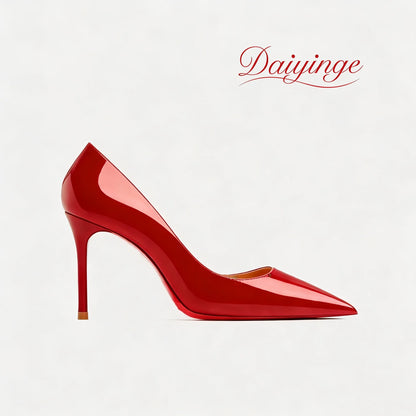 Heels For women 2026 Trend Leather Luxury Red Bottom High Heels 12cm Pointed Toe Stiletto Pumps Elegant Sexy Party Wedding Shoes