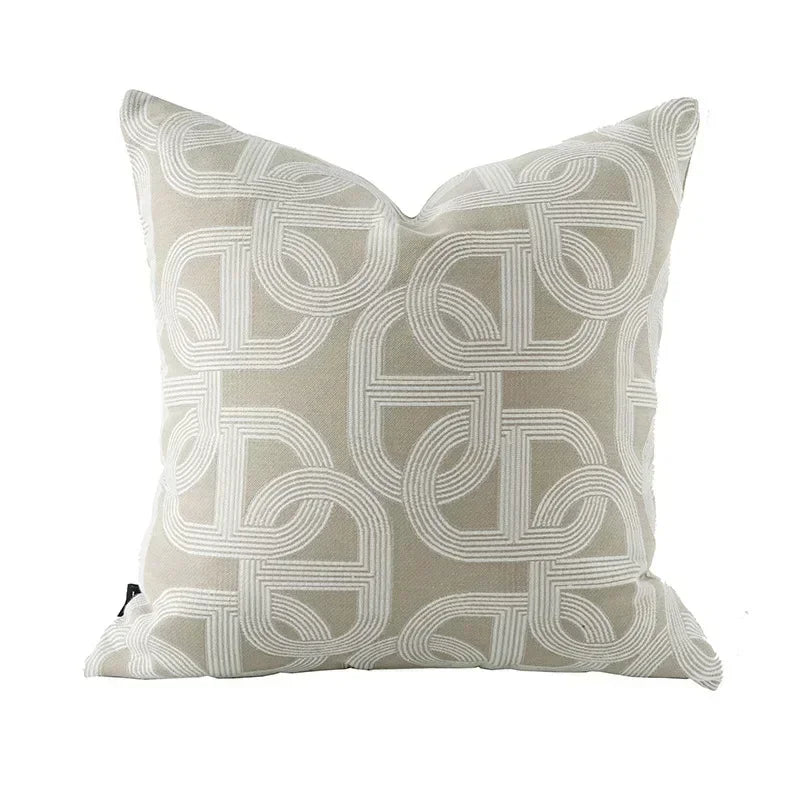 High End Luxury Geometric Jacquard Cushion Cover Modern Premium Pillow Covers Decorative 45x45/50x50cm Home Decor Designer