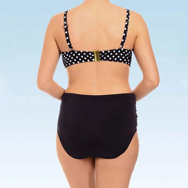 Plus Size Swimsuit Women's Tethered Sports Bag Bikini Swimsuit Set Big Breast Bathing Swimming Suit Bathers Beachwear