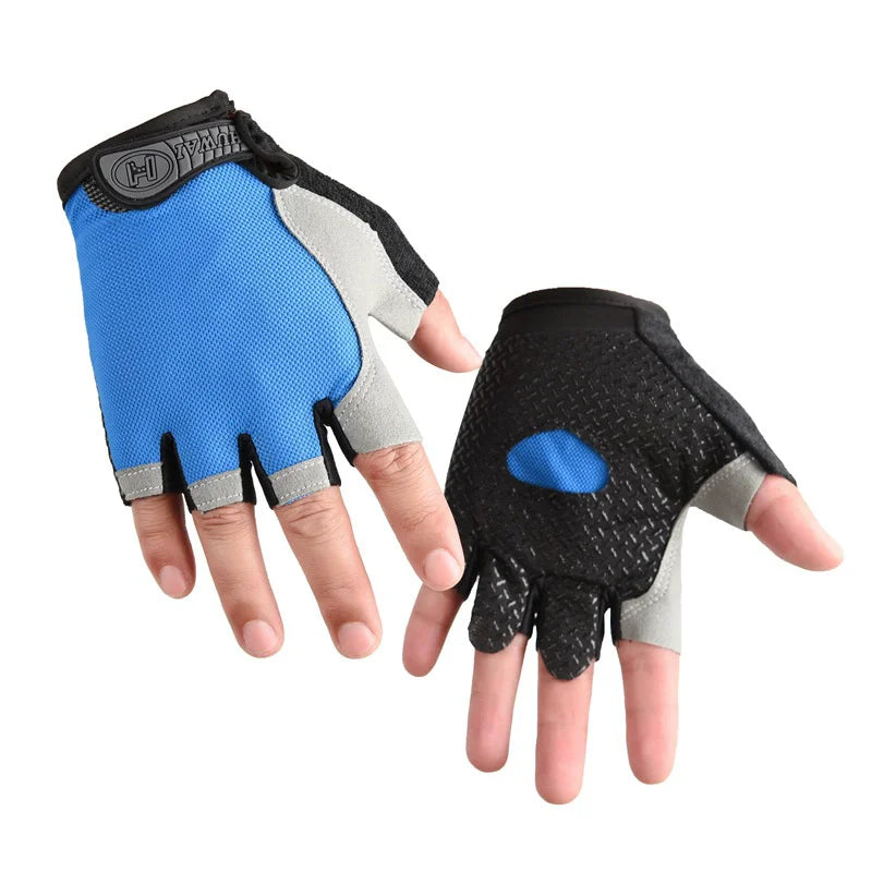 Gym Gloves Fingerless Gloves Anti-Slip Shock-Absorbing Breathable Gloves Sports Gloves for Training Lifting Weight Cycling